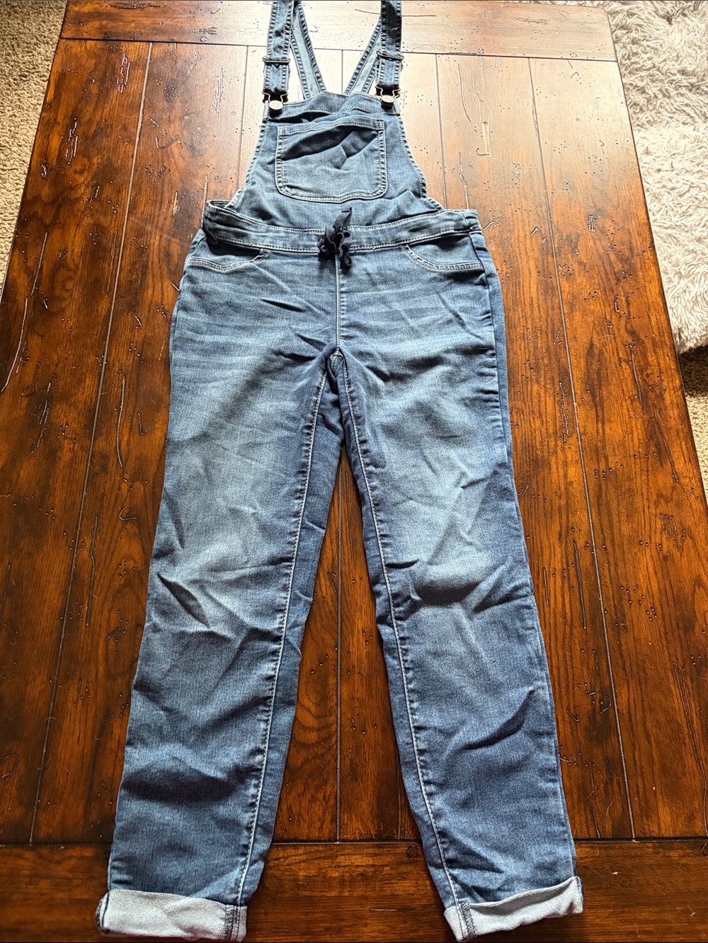 Justice Light Blue Denim Girls' Overalls